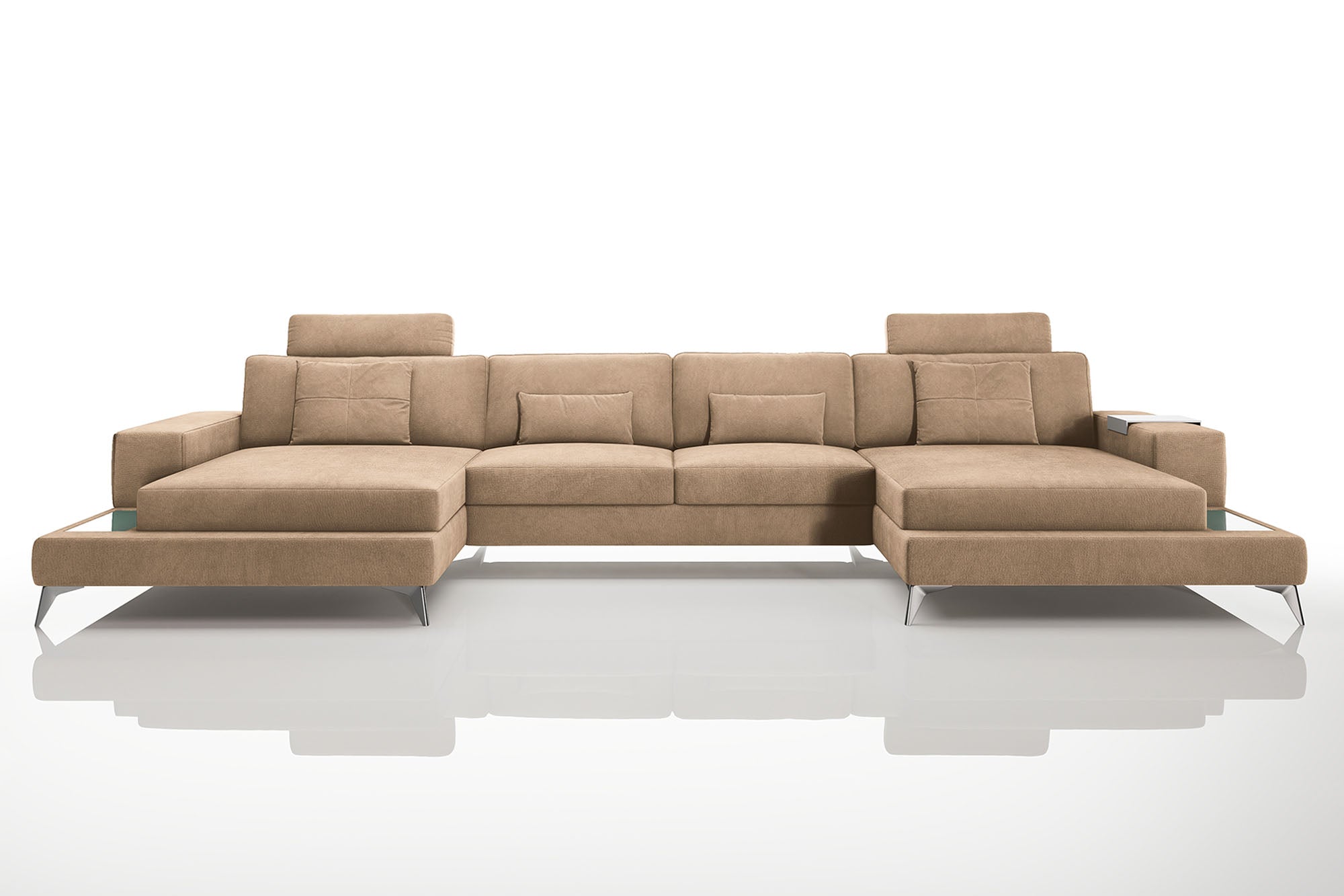 Maximilian [S] Stoff Wohnlandschaft U-Ottomane