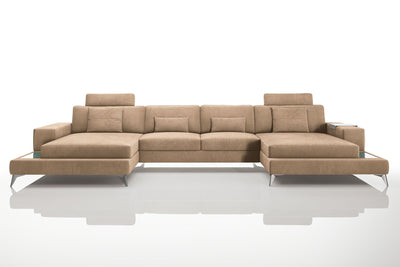 Maximilian [S] Stoff Wohnlandschaft U-Ottomane