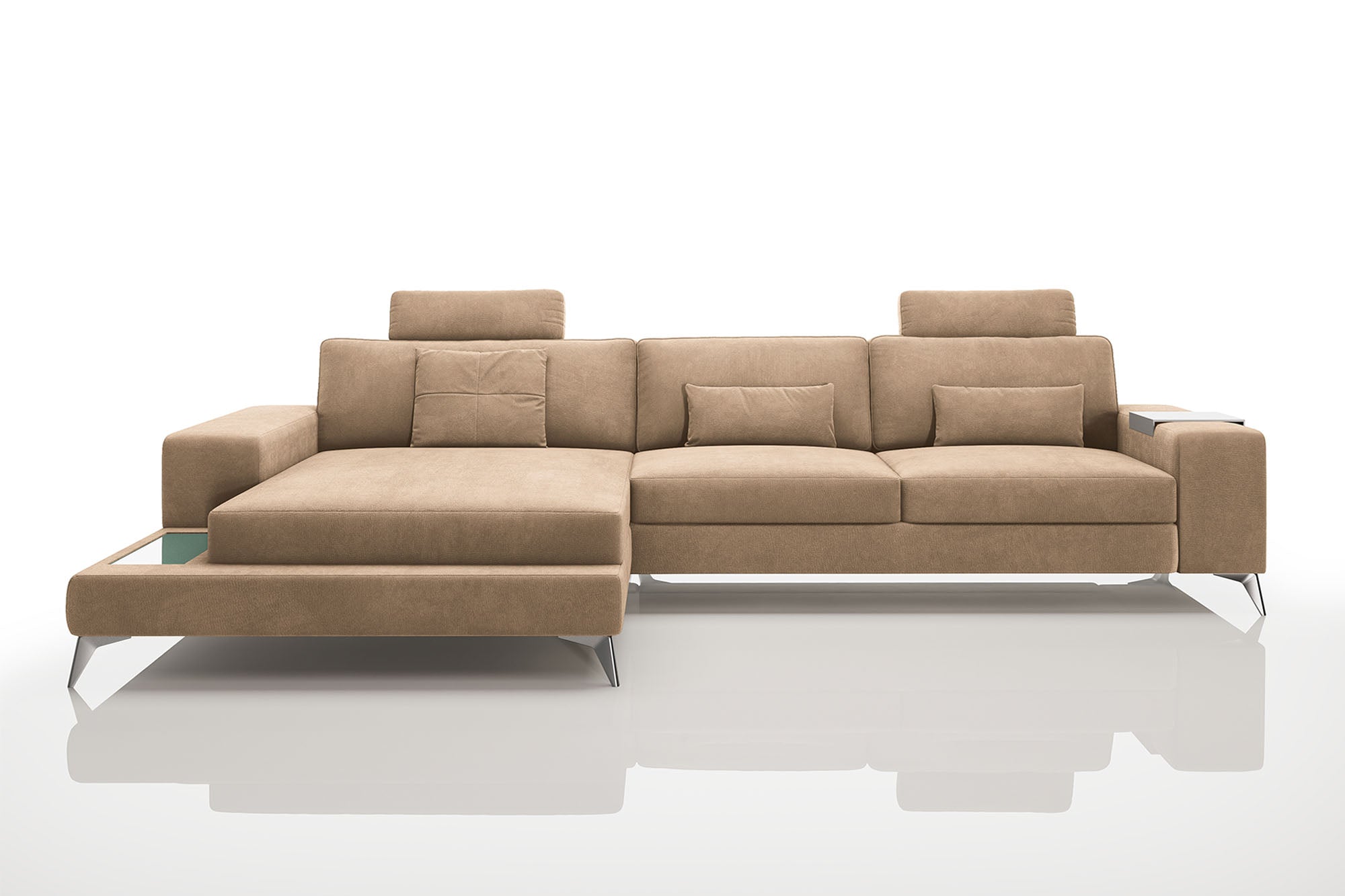 Maximilian III [S] Stoffsofa mit Ottomane