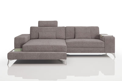 Maximilian IV [S] Kleines Stoffsofa mit Ottomane