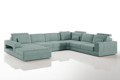 Paul [P] Stoff Wohnlandschaft U-Ottomane