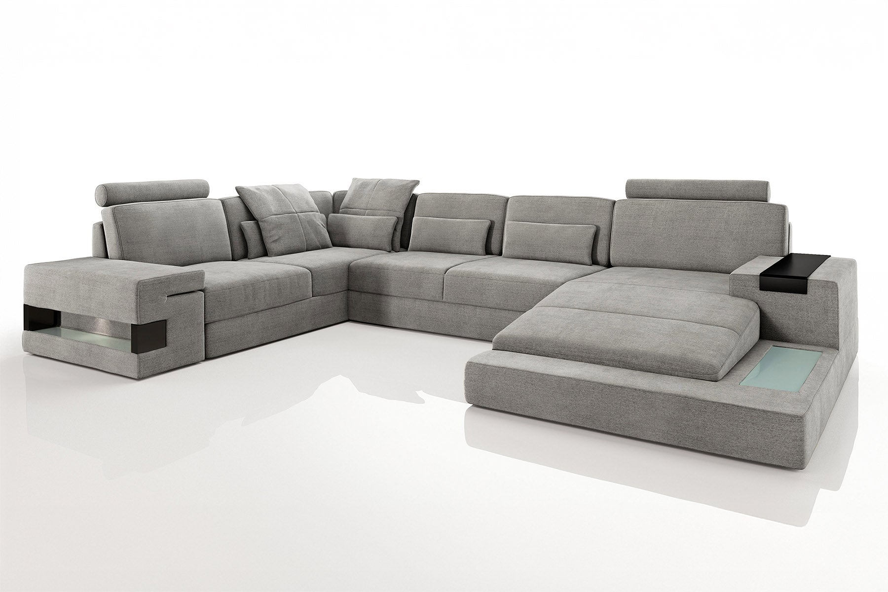 Bruno [S] Stoff Wohnlandschaft U-Ottomane
