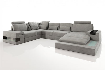 Bruno [S] Stoff Wohnlandschaft U-Ottomane
