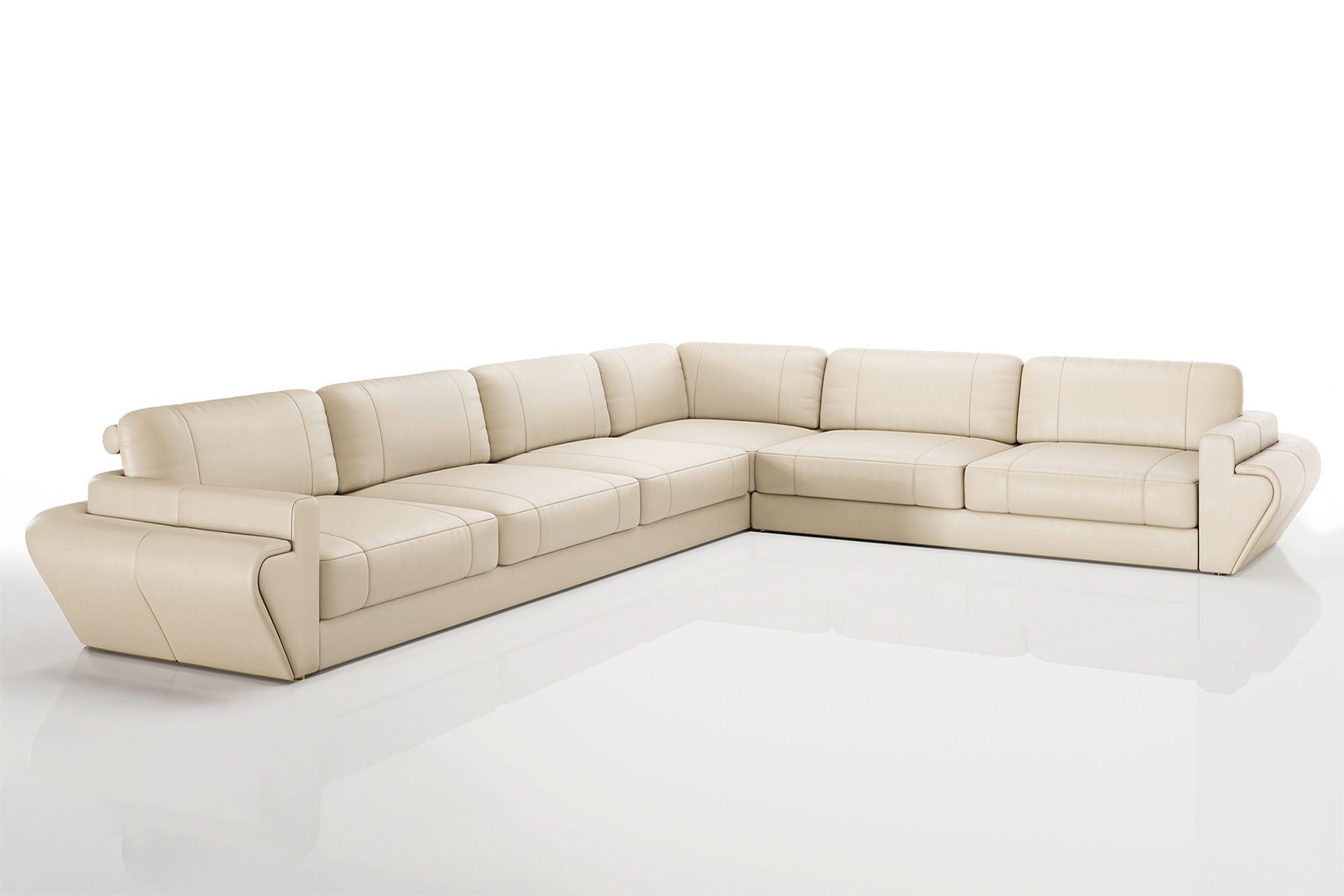 Vincent LG [S] Große Leder Wohnlandschaft L-Form