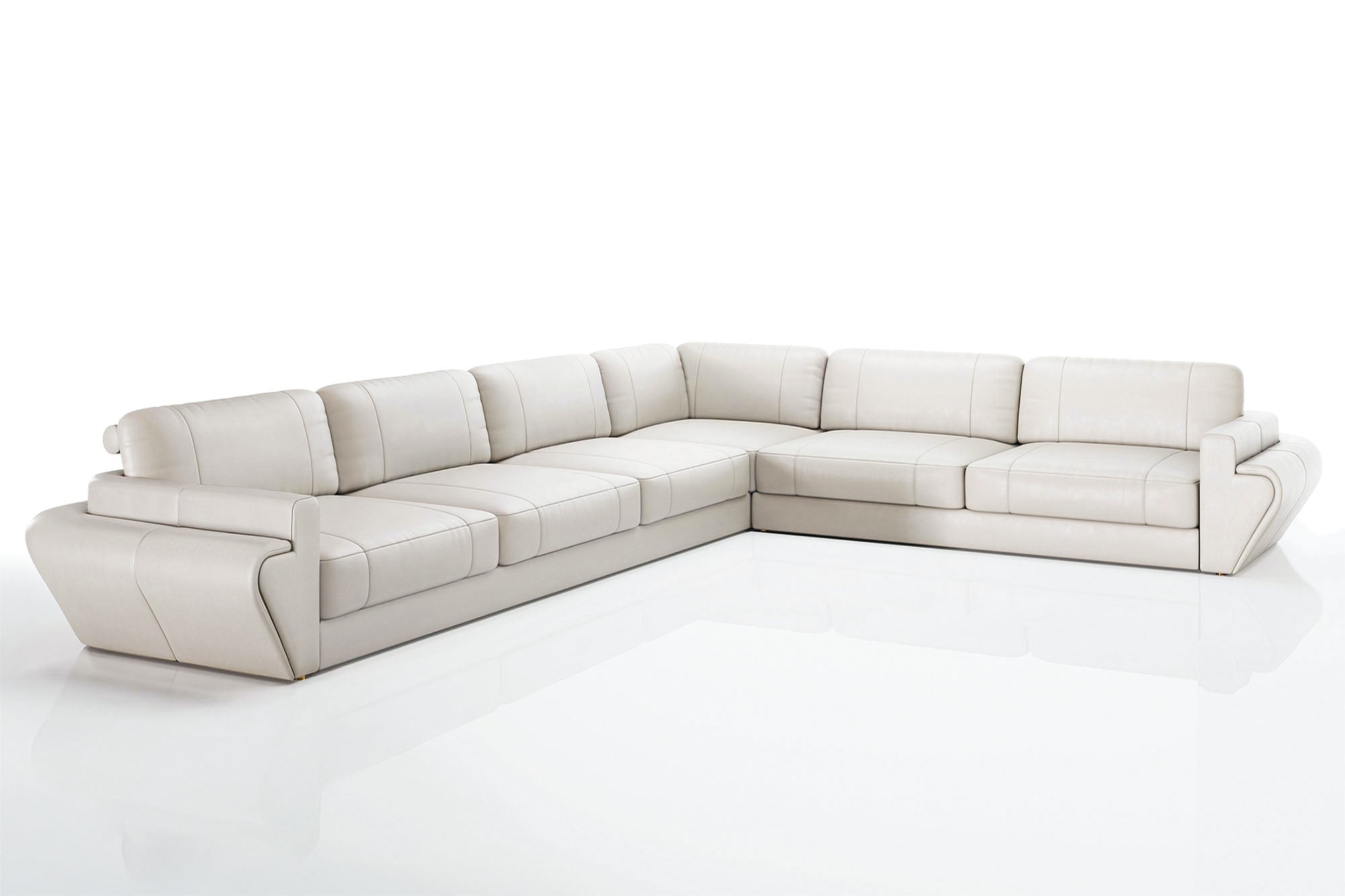 Vincent LG [S] Große Leder Wohnlandschaft L-Form