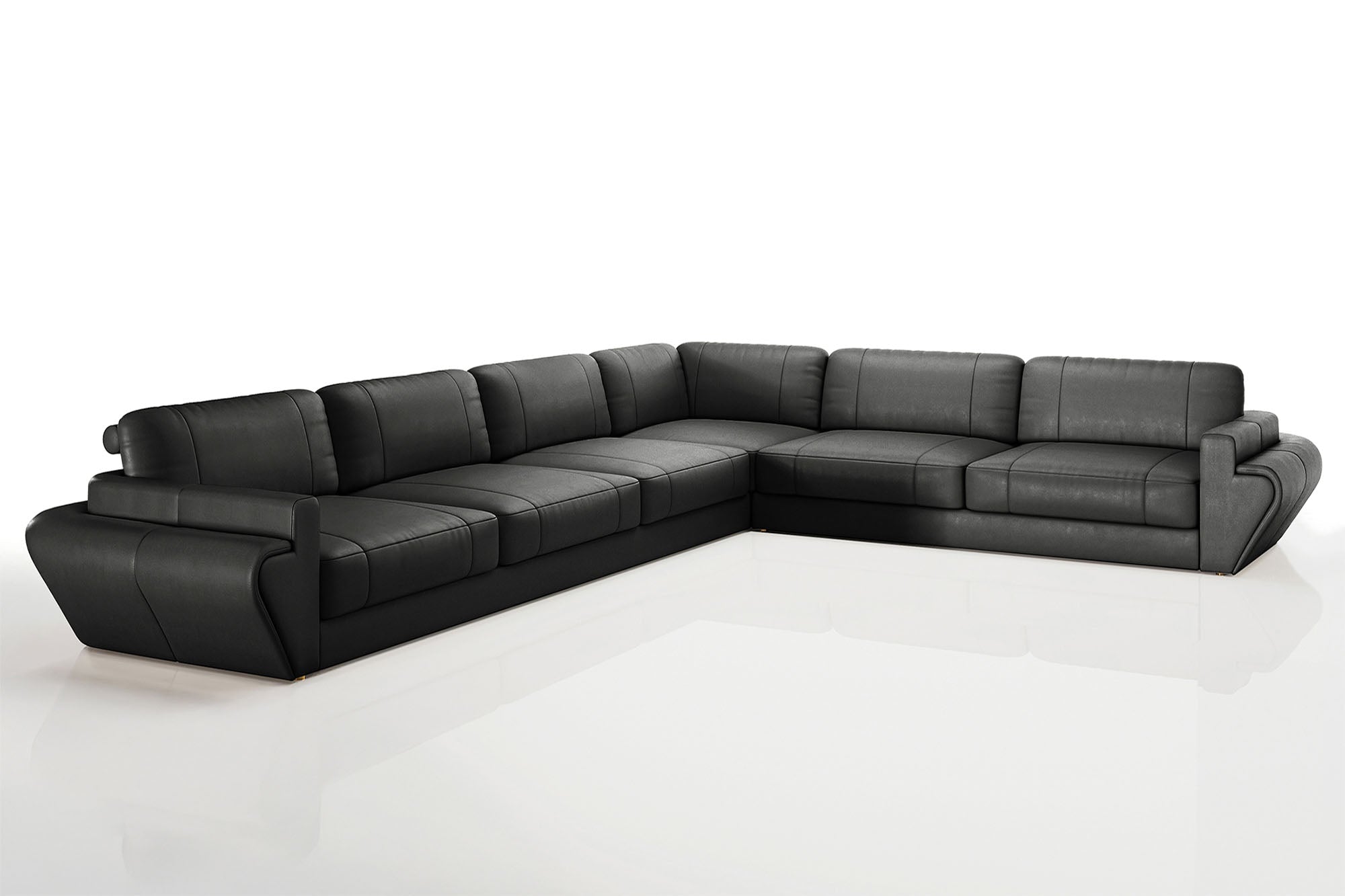 Vincent LG [S] Große Leder Wohnlandschaft L-Form