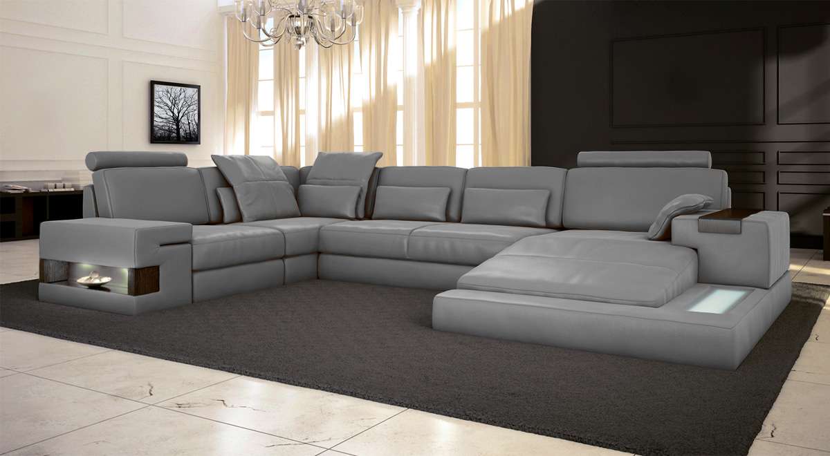 WOHNLANDSCHAFT I XXL Wohnlandschaften UForm Leder & Stoff Wohnmeile.de